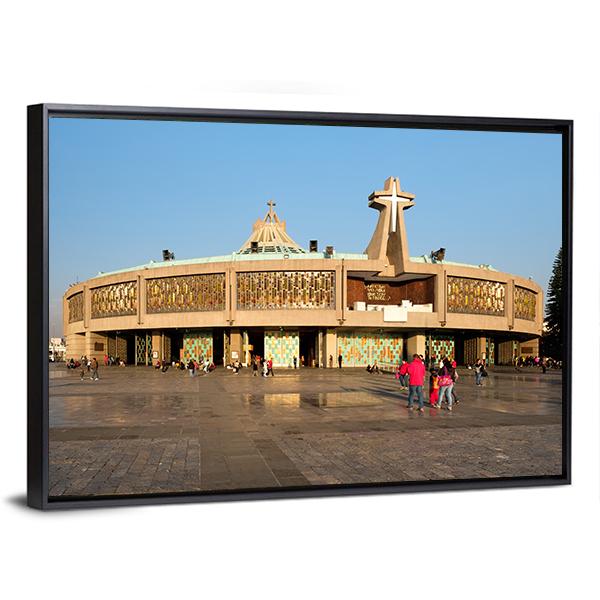 Basilica Of Our Lady Of Guadalupe Canvas Wall Art-3 Horizontal-Gallery Wrap-25" x 16"-Tiaracle