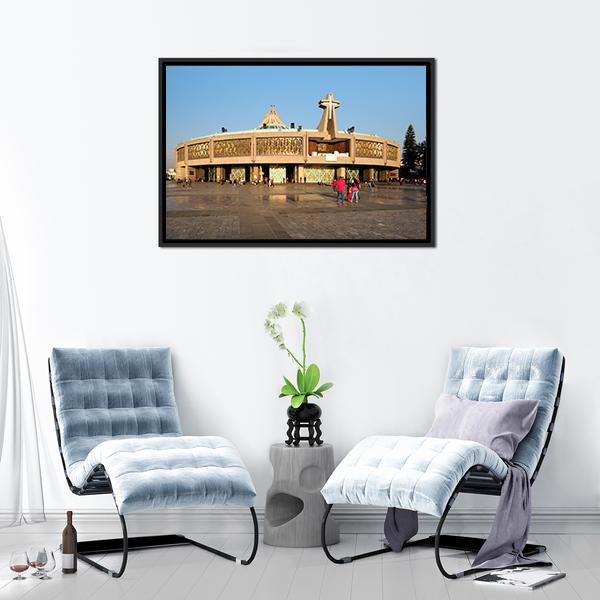 Basilica Of Our Lady Of Guadalupe Canvas Wall Art-3 Horizontal-Gallery Wrap-25" x 16"-Tiaracle