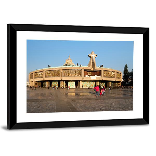 Basilica Of Our Lady Of Guadalupe Canvas Wall Art-3 Horizontal-Gallery Wrap-25" x 16"-Tiaracle