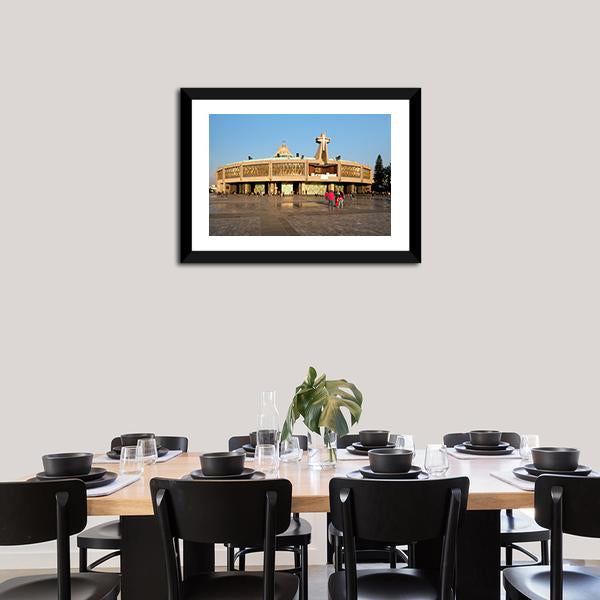 Basilica Of Our Lady Of Guadalupe Canvas Wall Art-3 Horizontal-Gallery Wrap-25" x 16"-Tiaracle