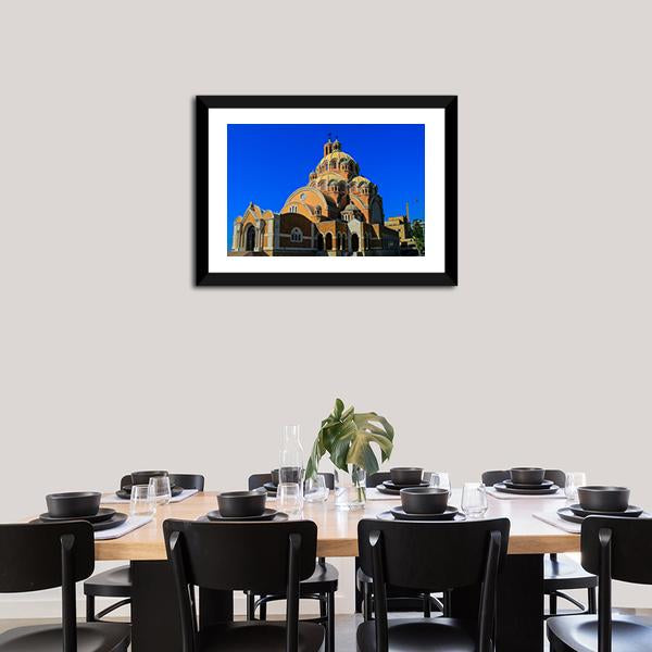 Basilica Of Saint Paul Canvas Wall Art-1 Piece-Framed Print-20" x 16"-Tiaracle
