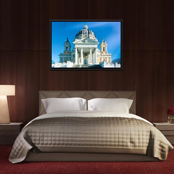 Basilica Of Superga Italy Canvas Wall Art-3 Horizontal-Gallery Wrap-25" x 16"-Tiaracle