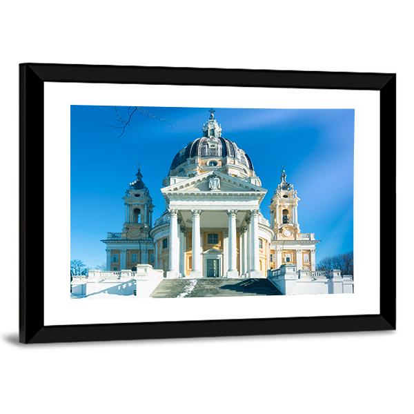Basilica Of Superga Italy Canvas Wall Art-3 Horizontal-Gallery Wrap-25" x 16"-Tiaracle