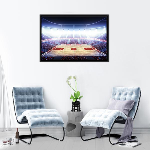 Basketball Arena Canvas Wall Art-5 Horizontal-Gallery Wrap-22&quot; x 12&quot;-Tiaracle