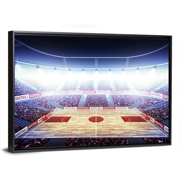Basketball Arena Canvas Wall Art-3 Horizontal-Gallery Wrap-25" x 16"-Tiaracle