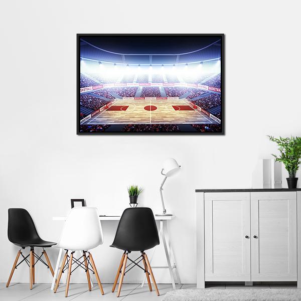 Basketball Arena Canvas Wall Art-3 Horizontal-Gallery Wrap-25&quot; x 16&quot;-Tiaracle