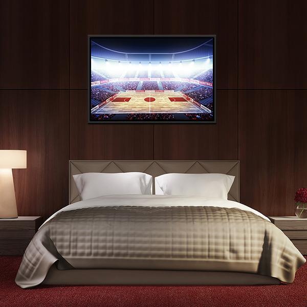 Basketball Arena Canvas Wall Art-3 Horizontal-Gallery Wrap-25" x 16"-Tiaracle