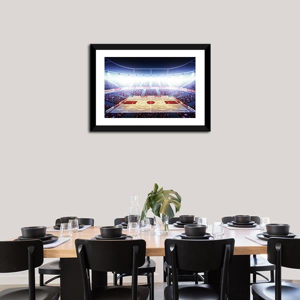Basketball Arena Canvas Wall Art-3 Horizontal-Gallery Wrap-25" x 16"-Tiaracle