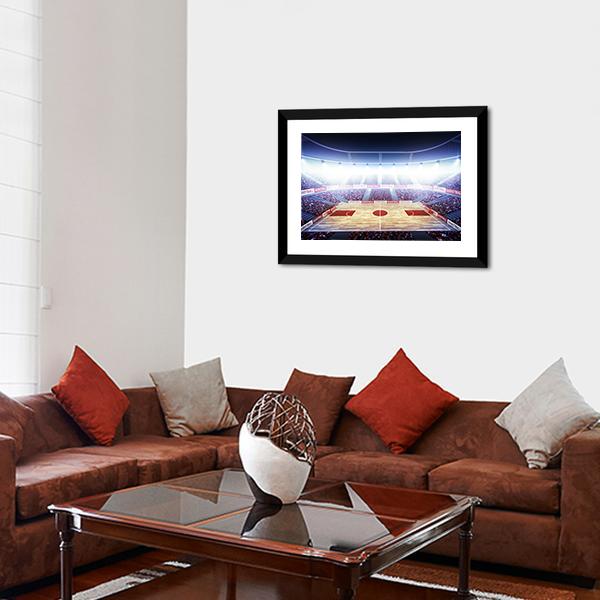 Basketball Arena Canvas Wall Art-3 Horizontal-Gallery Wrap-25" x 16"-Tiaracle