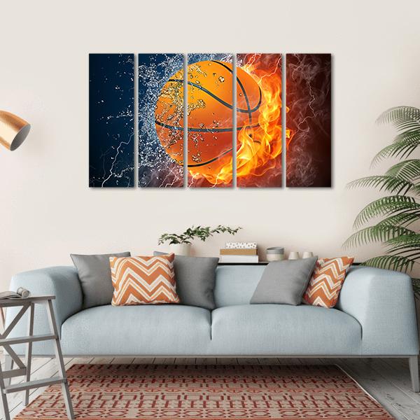 ARTCANVAS Basketball Ball On orders Court Home Decor Canvas Art Print