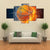 Basketball Ball On Fire Canvas Wall Art-4 Pop-Gallery Wrap-50" x 32"-Tiaracle