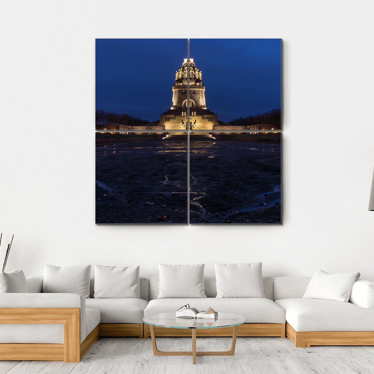 Battle Military Tower Germany Canvas Wall Art-4 Square-Gallery Wrap-17" x 17"-Tiaracle