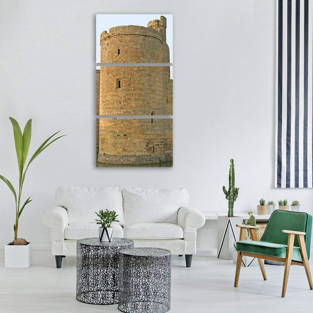 Battlements Of Britain British Bulwark Castle Vertical Canvas Wall Art-3 Vertical-Gallery Wrap-12" x 25"-Tiaracle