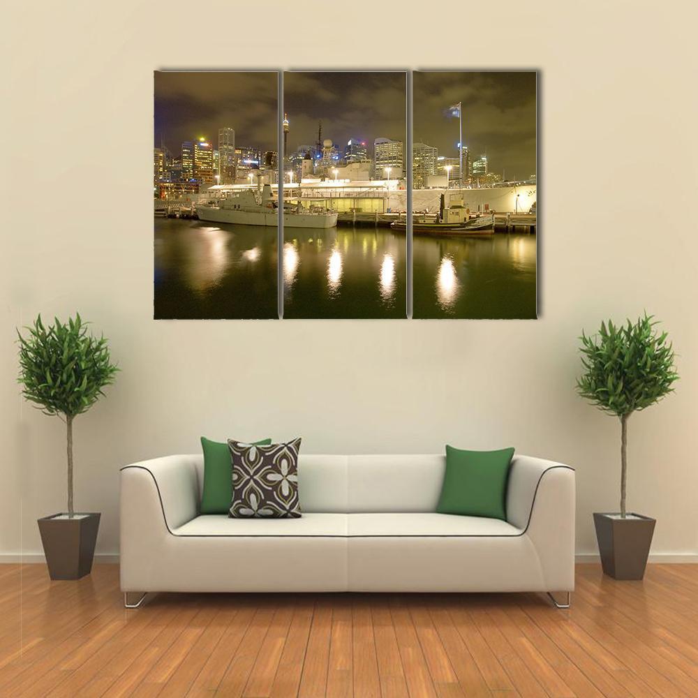 Battleship HMAS Vampire Canvas Wall Art-3 Horizontal-Gallery Wrap-37" x 24"-Tiaracle