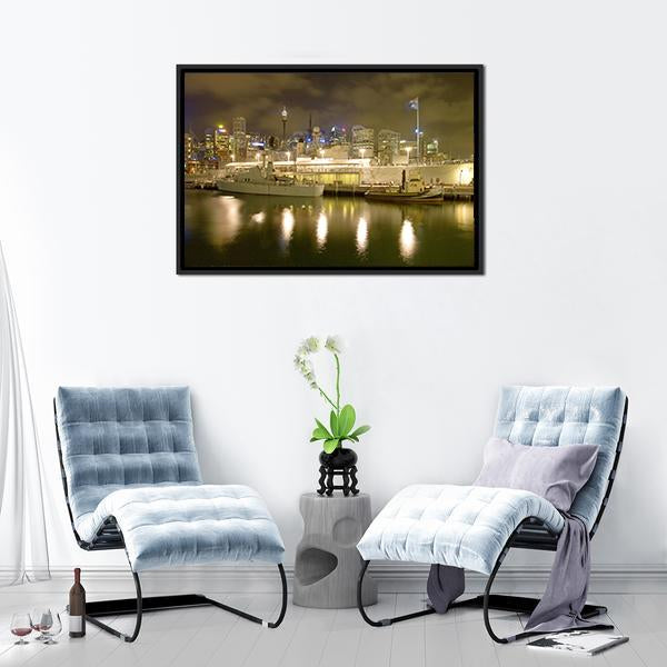 Battleship HMAS Vampire Canvas Wall Art-3 Horizontal-Gallery Wrap-25" x 16"-Tiaracle