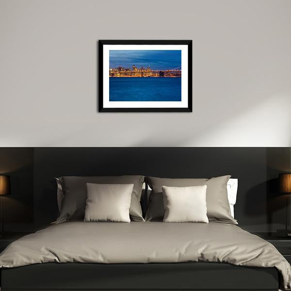 Bay Bridge San Francisco Canvas Wall Art-3 Horizontal-Gallery Wrap-25" x 16"-Tiaracle