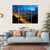 Bay Bridge With San Francisco City Canvas Wall Art-4 Horizontal-Gallery Wrap-34" x 24"-Tiaracle