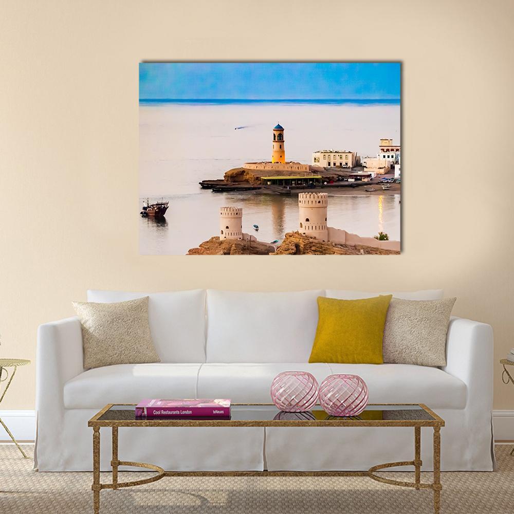 Bay in Oman Canvas Wall Art-1 Piece-Gallery Wrap-36" x 24"-Tiaracle