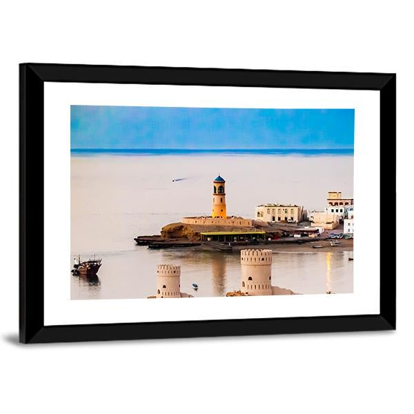 Bay in Oman Vertical Canvas Wall Art-3 Vertical-Gallery Wrap-12" x 25"-Tiaracle