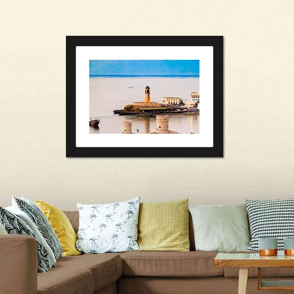 Bay in Oman Vertical Canvas Wall Art-3 Vertical-Gallery Wrap-12" x 25"-Tiaracle