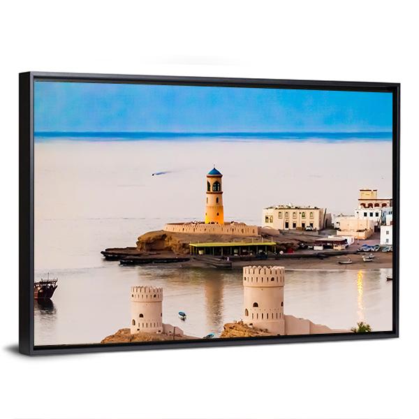 Bay in Oman Vertical Canvas Wall Art-3 Vertical-Gallery Wrap-12" x 25"-Tiaracle