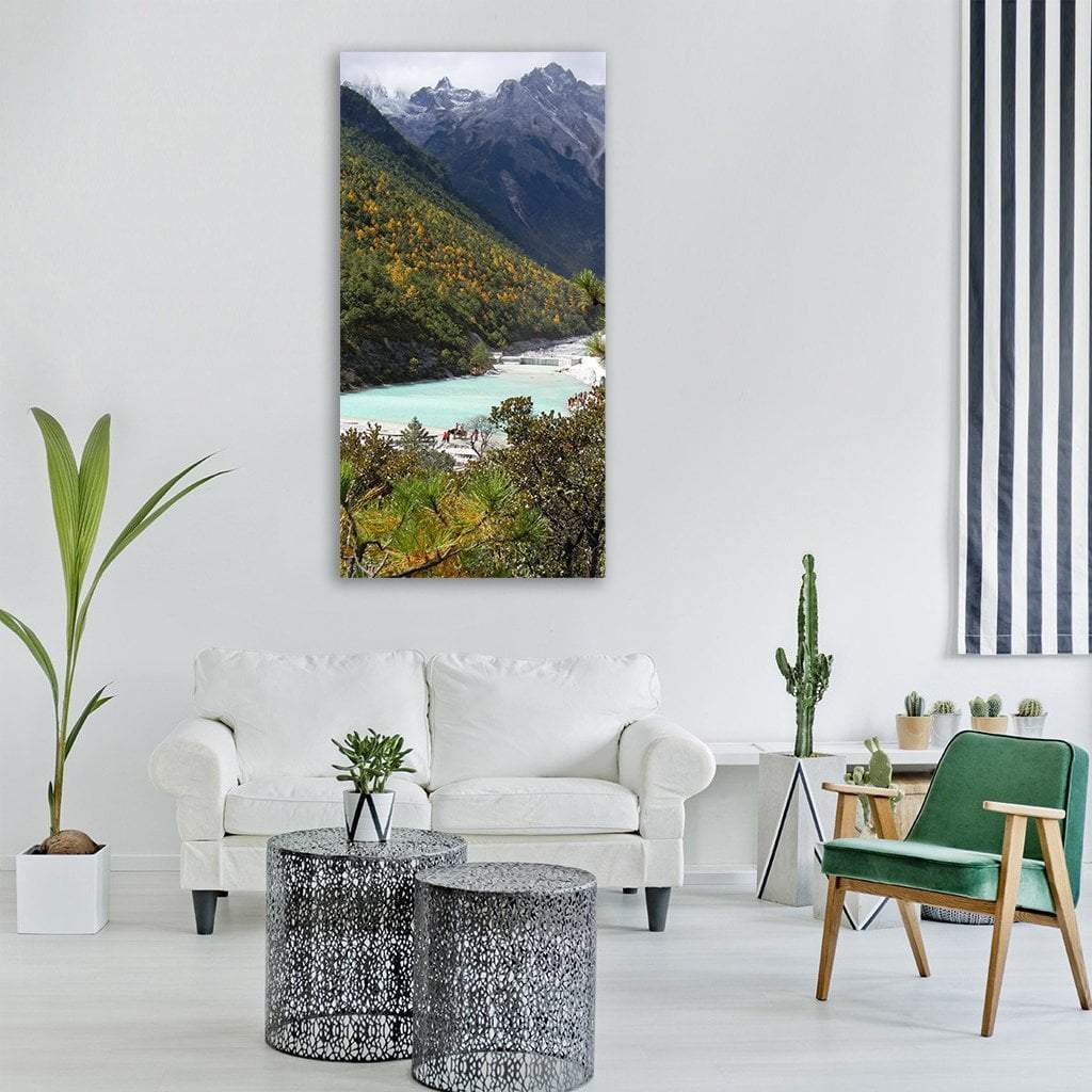 Bay In Yunnan Province China Vertical Canvas Wall Art-1 Vertical-Gallery Wrap-12" x 24"-Tiaracle