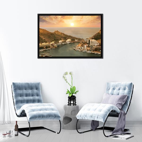 Bay Of Balaklava Crimea Canvas Wall Art-3 Horizontal-Gallery Wrap-25" x 16"-Tiaracle