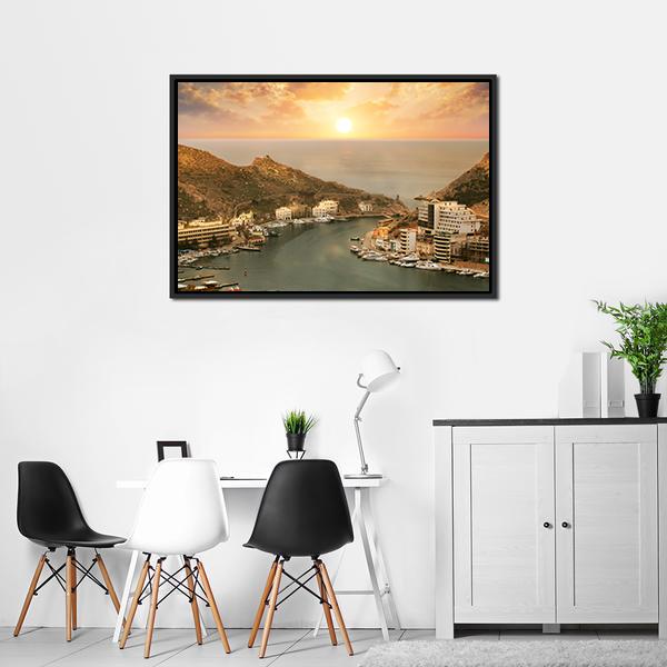 Bay Of Balaklava Crimea Canvas Wall Art-3 Horizontal-Gallery Wrap-25" x 16"-Tiaracle