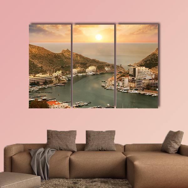 Bay Of Balaklava Crimea Canvas Wall Art-3 Horizontal-Gallery Wrap-25" x 16"-Tiaracle