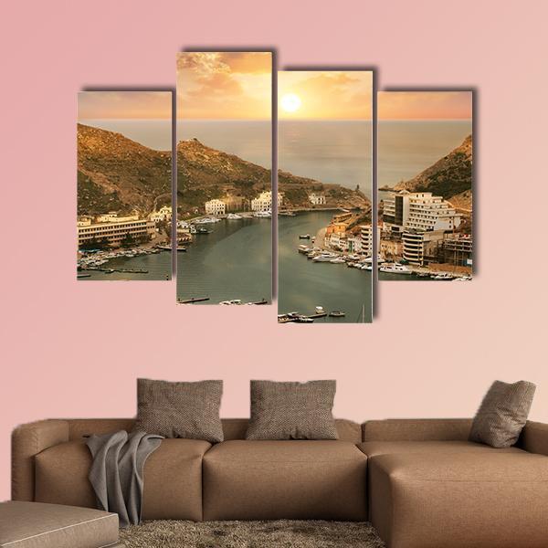 Bay Of Balaklava Crimea Canvas Wall Art-4 Pop-Gallery Wrap-50" x 32"-Tiaracle