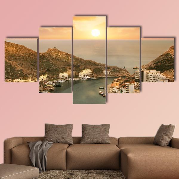 Bay Of Balaklava Crimea Canvas Wall Art-5 Star-Gallery Wrap-62" x 32"-Tiaracle