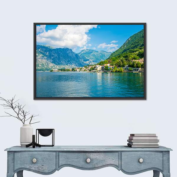 Bay Of Kotor Canvas Wall Art-3 Horizontal-Gallery Wrap-25" x 16"-Tiaracle