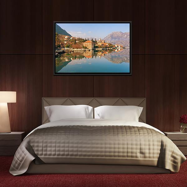 Bay Of Kotor Near Prcanj Town Canvas Wall Art-3 Horizontal-Gallery Wrap-25" x 16"-Tiaracle