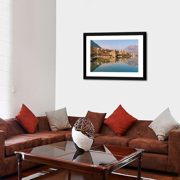 Bay Of Kotor Near Prcanj Town Canvas Wall Art-3 Horizontal-Gallery Wrap-25" x 16"-Tiaracle