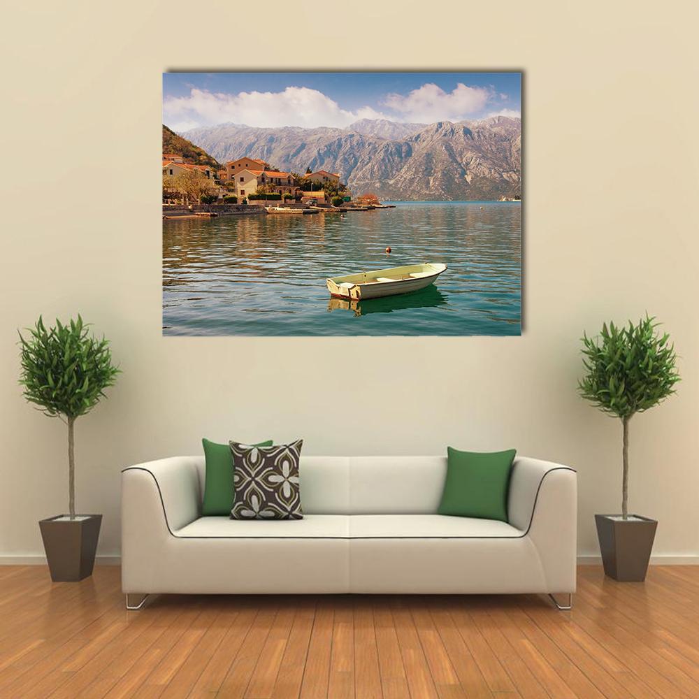Bay Of Kotor With Small Islands Canvas Wall Art-4 Horizontal-Gallery Wrap-34" x 24"-Tiaracle