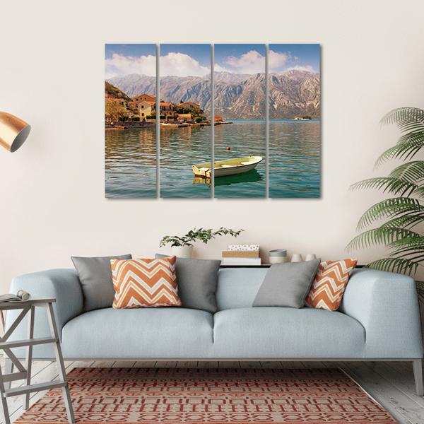 Bay Of Kotor With Small Islands Canvas Wall Art-4 Horizontal-Gallery Wrap-34" x 24"-Tiaracle