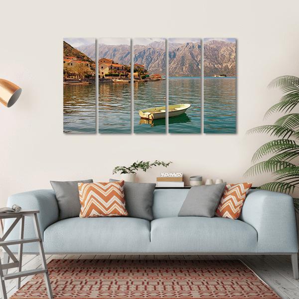 Bay Of Kotor With Small Islands Canvas Wall Art-5 Horizontal-Gallery Wrap-22" x 12"-Tiaracle