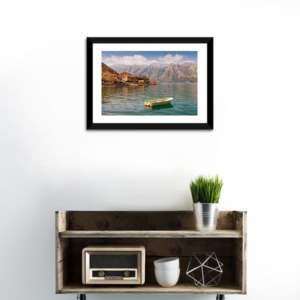 Bay Of Kotor With Small Islands Canvas Wall Art-1 Piece-Framed Print-20" x 16"-Tiaracle