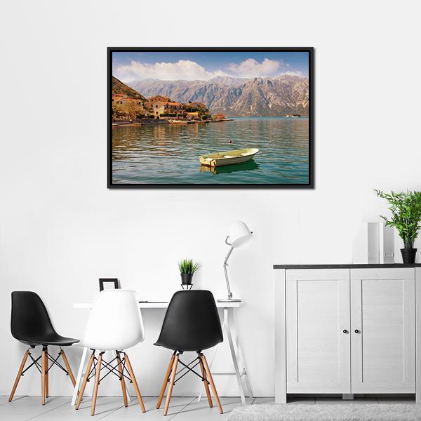 Bay Of Kotor With Small Islands Panoramic Canvas Wall Art-1 Piece-36" x 12"-Tiaracle