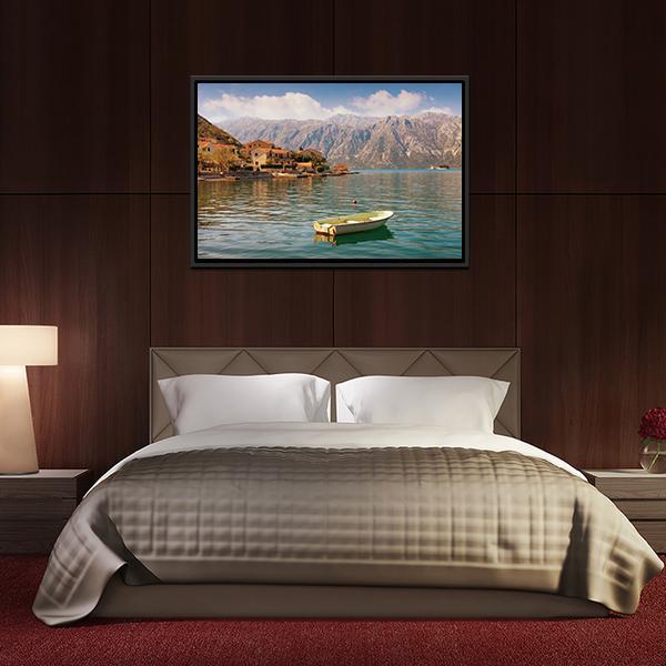 Bay Of Kotor With Small Islands Panoramic Canvas Wall Art-1 Piece-36" x 12"-Tiaracle