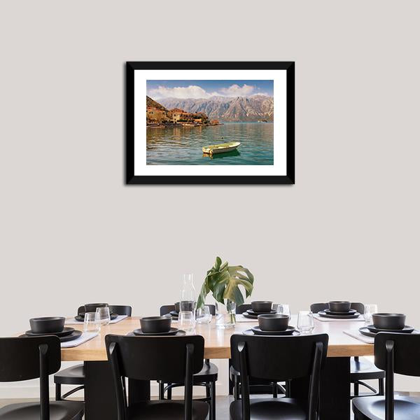 Bay Of Kotor With Small Islands Panoramic Canvas Wall Art-1 Piece-36" x 12"-Tiaracle