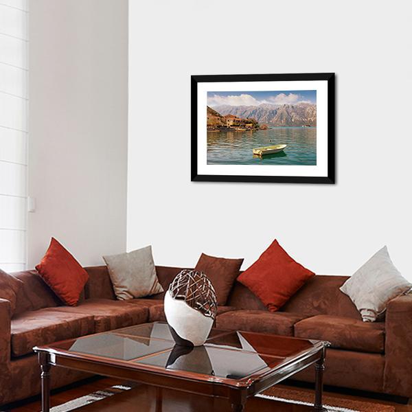 Bay Of Kotor With Small Islands Panoramic Canvas Wall Art-1 Piece-36" x 12"-Tiaracle