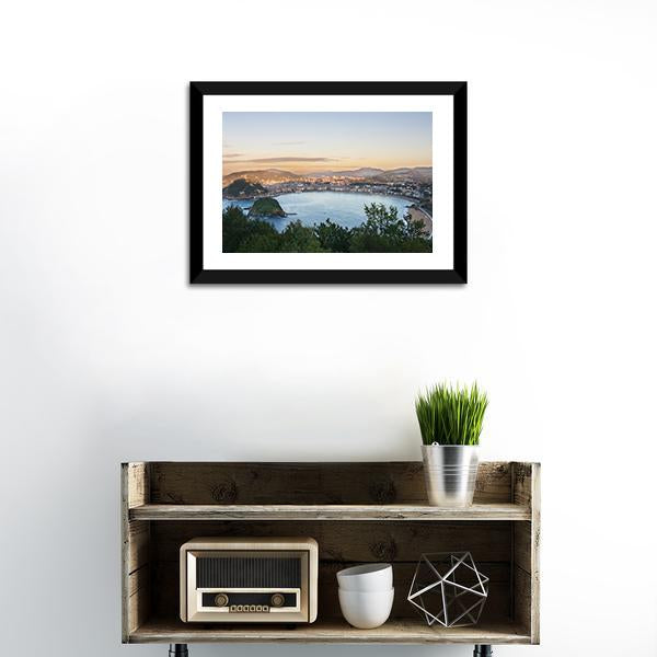 Bay Of San Sebastian Panoramic Canvas Wall Art-1 Piece-36" x 12"-Tiaracle