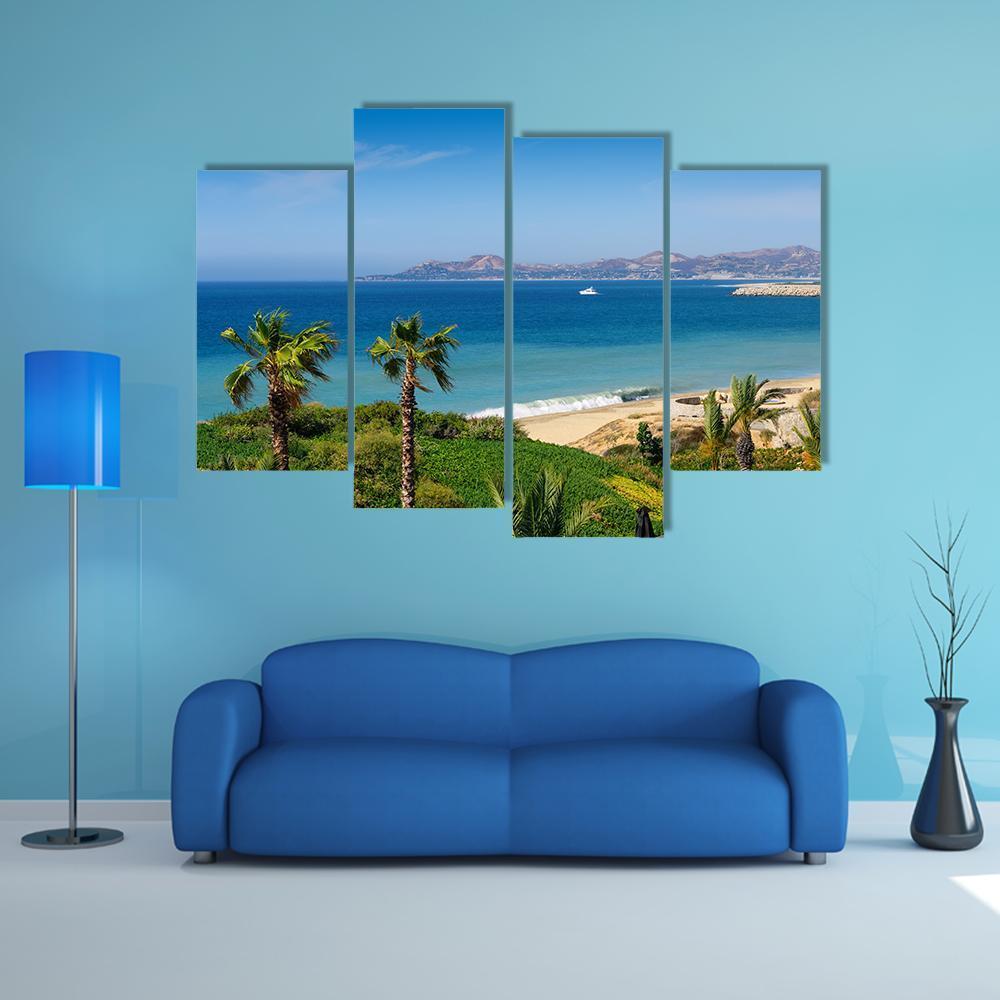 Beach &amp; Coastline Mexico Canvas Wall Art-4 Pop-Gallery Wrap-50&quot; x 32&quot;-Tiaracle