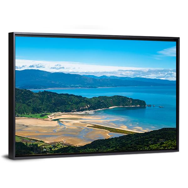 Beach &amp; Coastline New Zealand Canvas Wall Art-3 Horizontal-Gallery Wrap-25" x 16"-Tiaracle