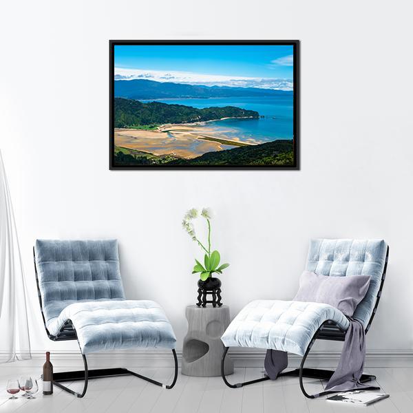 Beach &amp; Coastline New Zealand Canvas Wall Art-3 Horizontal-Gallery Wrap-25" x 16"-Tiaracle