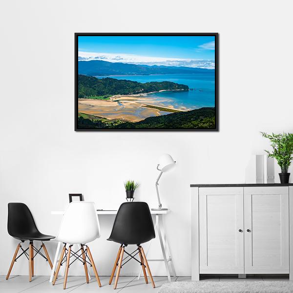 Beach &amp; Coastline New Zealand Canvas Wall Art-3 Horizontal-Gallery Wrap-25" x 16"-Tiaracle