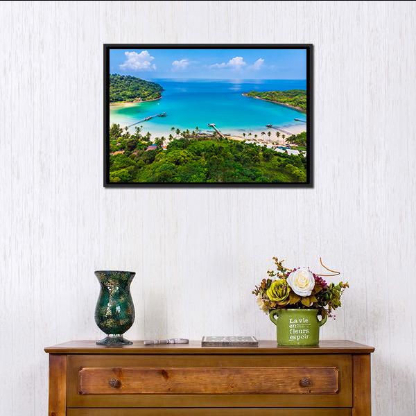 Beach &amp; Sea Canvas Wall Art-1 Piece-Floating Frame-24" x 16"-Tiaracle