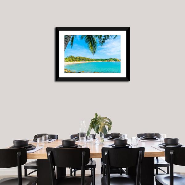 Palm Tree Paradise Island Canvas Wall Art-3 Horizontal-Gallery Wrap-25" x 16"-Tiaracle