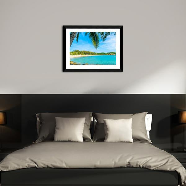 Palm Tree Paradise Island Canvas Wall Art-3 Horizontal-Gallery Wrap-25" x 16"-Tiaracle